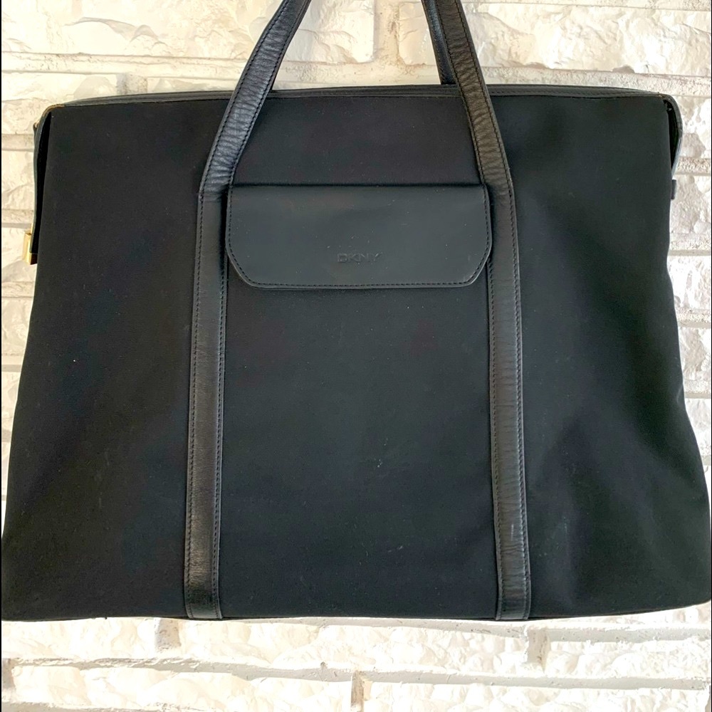 Vintage DKNY Briefcase/ Portfolio Bag With Lock & Key